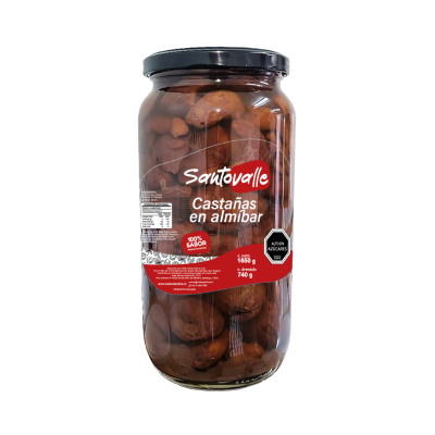 Castañas en almíbar